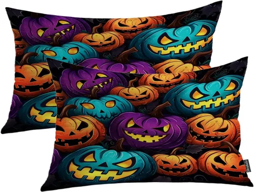 Vista 19 de Shrahala Juego de 2 fundas de almohada decorativas de granja rústica, paquete de 2, fundas de almohada de estilo rústico con textura de cesta tejida
