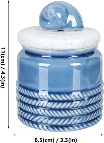 Vista 2 de Cabilock Bote de almacenamiento de té con tapa para té, recipiente de café, estilo boticario