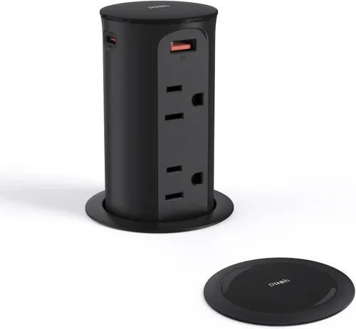 Vista 11 de Jgstkcity Toma de corriente desplegable para encimera, agujero de 2.5 Negro