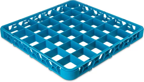 Vista 2 de Carlisle FoodService Products OptiClean - Extensor de estante de vidrio dividido de 36 compartimentos para lavavajillas comerciales, extensor