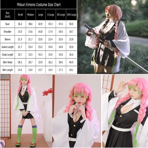 Vista 7 de Tanjiro Giyuu - Disfraz de cosplay de anime kimono de Halloween