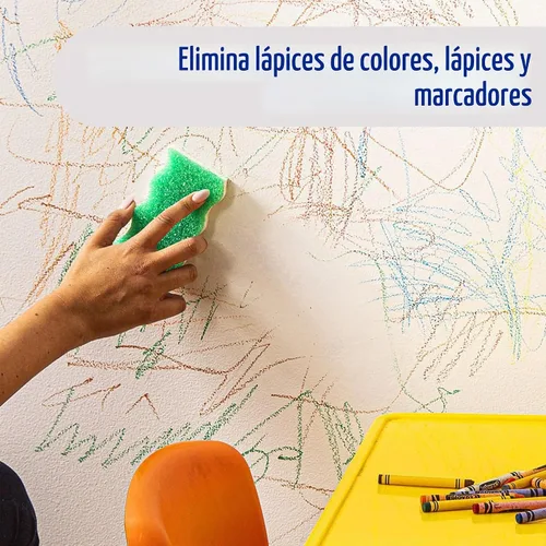 Vista 5 de Scrub Daddy Eraser Daddy 10x, esponja mágica para paredes pintadas, limpiador de zócalos, esponjas de melamina, almohadillas de limpieza de doble