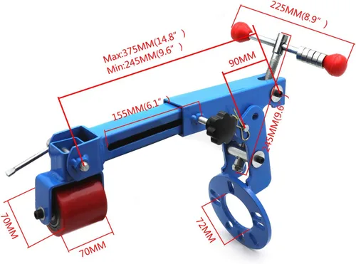 Vista 2 de Vehículo Durable Fender Roller Reformando Herramienta de extensión Rueda Arco Rodillo Acampanamiento Antiguo [P/N: ET-CAR-TIRE006-AZUL]