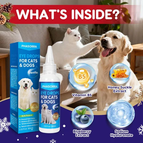 Vista 6 de Toallitas para ojos de perro y gotas para ojos de perro