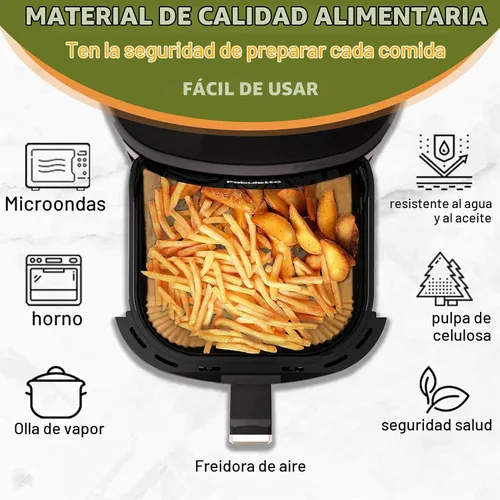 Vista 3 de Forros de freidora de aire de 2 cuartos para Mini Freidora de Aire CHEFMAN de 2 cuartos, Forros de freidora de aire desechables pequeños de 2