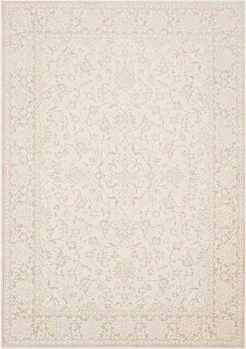 Vista 4 de SAFAVIEH Noble Collection - Alfombra de pasillo, 2 pies 2 pulgadas x 6 pies, marrón y crema, diseño de viscosa envejecida, ideal para zonas de alto