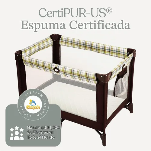 Vista 8 de Colchón Pack and Play: funda extraíble impermeable lavable + bolsa