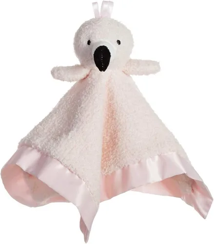 Vista 3 de Apricot Lamb Manta de seguridad de animales de peluche con diseño de pájaro flamenco, manta de personaje para guardería, de lujo, para acurrucarse