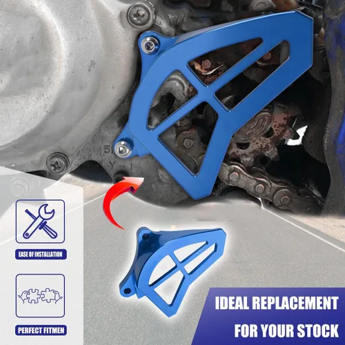 Vista 6 de Canitu Cubierta protectora del piñón delantero, cubierta de piñón de motor de aluminio billet CNC, protector de caja del motor, guard protector