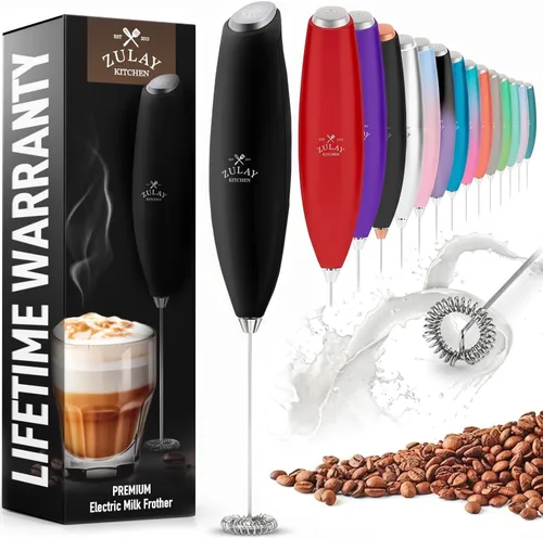 Vista 31 de Zulay Kitchen Potente varita espumadora de leche con 2 baterías Duracell – Mezclador de bebidas portátil ultrarrápido – Máquina de espuma eléctrica