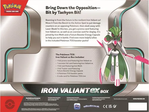 Vista 4 de Pokémon TCG: Caja Roaring Moon o Iron Valiant ex (Una al azar)