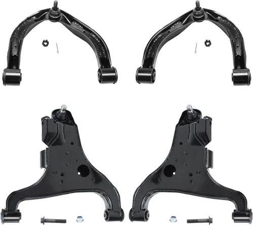 Vista 30 de Detroit Axle - 4 piezas de brazos de control traseros para Ford C-Max, Focus, Mazda 3 5, Volvo C30, C70, S40, V50, 4 brazos de control superiores e