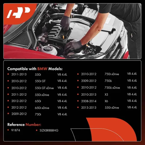 Vista 2 de A-Premium Bujías de Iridio y Platino Compatibles con BMW X5, 550i F10, 550i GT F10, 550i GT xDrive, 550i xDrive F10, X6, 650i F12, 650i xDrive, 750i