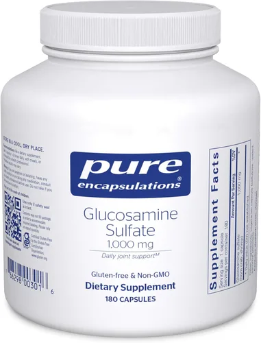 Vista 9 de Pure Encapsulations Sulfato de glucosamina 1,000 mg Suplemento para apoyo articular y movilidad, salud del cartílago y tejido conectivo* 60