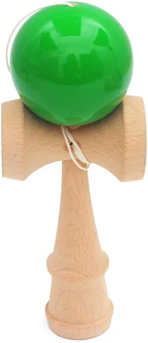 Vista 7 de Pelota de juguete para deportes al aire libre de madera para adolescentes, bola de Kendama, pintura de PU de 7.3 in, cuerdas profesionales para Negro