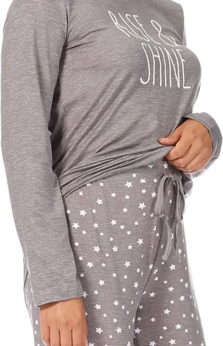 Vista 4 de Rae Dunn Ropa de dormir para mujer, conjunto de pijama de dos piezas a juego para mujer