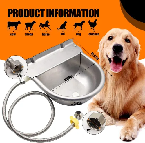 Vista 7 de Pollo automático de la cabra del perro de la válvula de flotador del cuenco del agua del ganado auto llenando