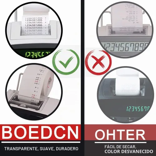 Vista 4 de Paquete de 3 cintas de calculadora de repuesto compatibles para Casio hr-100tm Ink IR-40T, rodillo de tinta de calculadora compatible con Casio