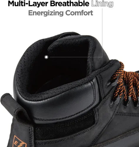 Vista 6 de SUREWAY Men's 6" Waterproof Soft/Composite Toe Work Boot - Heavy Duty Crazy Horse Leather, Slip Resistant Lace Up for Construction & Industrial