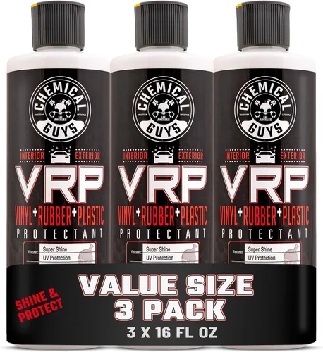 Vista 7 de Chemical Guys VRP Acondicionador de Vinilo, Goma y Plástico - Acondicionador de Neumáticos, No Graso, Brillo Seco al Tacto para Neumáticos, Molduras