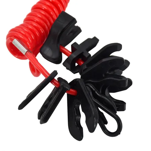 Vista 4 de Llaves universales de interruptor de parada de seguridad para barco, 11 unidades con cordón compatible con Yamaha Tohatsu Suzuki compatible