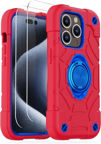 Vista 17 de KCJ Funda para iPhone SE 2022/2020, iPhone 8/7/6/6S, con [2×Protectores de Pantalla][Soporte de Anillo] Silicona Suave+PC Duro Protección Completa