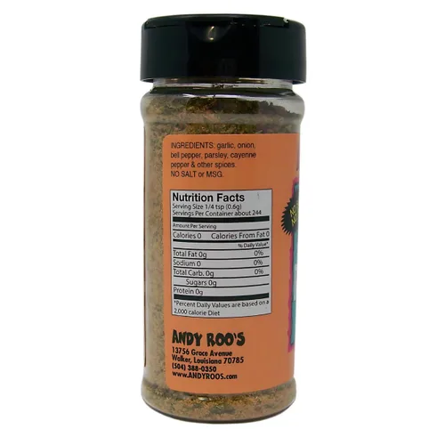 Vista 3 de Andy Roo's Condimento criollo de frijoles rojos sin sal, coctelera de 4 onzas (sin mezcla MSG)