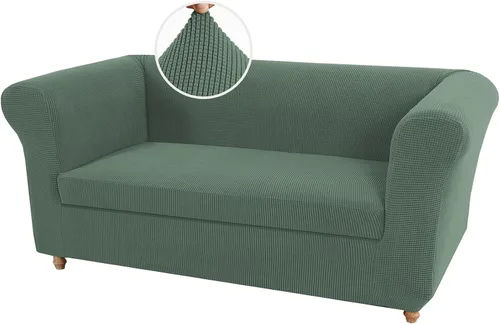 Vista 34 de UNBBRRL Funda de sofá Chesterfield de jacquard elástico, fundas de cojín gruesas para sofá, protector de muebles para sala de estar