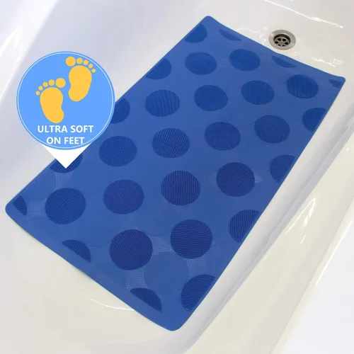 Vista 2 de SafeLand - Tapete antideslizante para baño, ducha, bañera, material TPR, ecológico, sin PVC, lavable a máquina, sin olor, con potentes ventosas