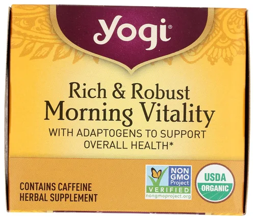 Vista 6 de Yogi, Té, rico y robusto, vitalidad matutina, bolsas de té, 16