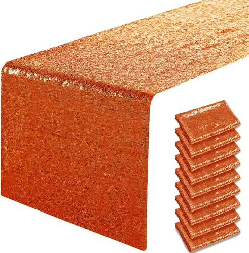 Vista 32 de Pufogu - Camino de mesa de lentejuelas brillantes de 12 x 72 pulgadas para fiestas de cumpleaños, decoración de bodas, despedidas de soltera