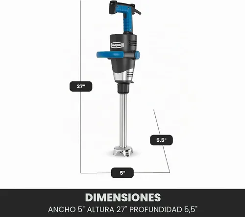 Vista 3 de Waring EVOX - Batidora de inmersión Big Stik de 12 pulgadas, velocidad variable de 1.5 HP, capacidad de 10 galones, para salsas, aderezos, adobos