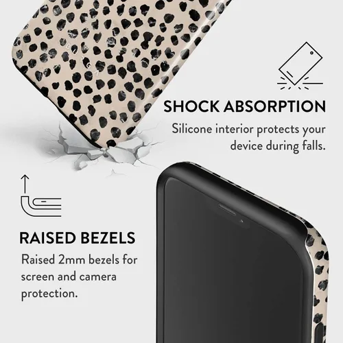 Vista 5 de BURGA - Funda compatible con iPhone 12, apta para carga inalámbrica, carcasa rígida híbrida de 2 capas + funda de silicona, resistente, ajuste