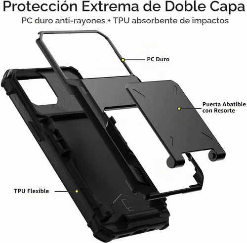Vista 3 de Nvollnoe Funda para iPhone 13 con tarjetero [almacena 5 tarjetas] Funda tipo cartera de doble capa resistente a prueba de golpes con ranura oculta