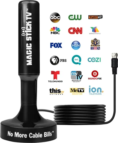 Vista 4 de Magic Stick TV Antena para Smart TV Interior, Canales Locales, MS-50 Negro