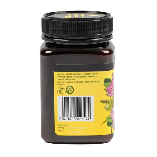 Vista 3 de Streamland Miel de trébol, miel de Nueva Zelanda 100% pura, sabor suave y suave, edulcorante natural, calidad premium, trazable de la mano a