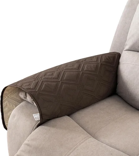 Vista 15 de Genina Juego de 2 Fundas de Reposabrazos para Sofá 100% Impermeables, Fundas para Reposabrazos de Sofá, Sillón, Protectores Antideslizantes