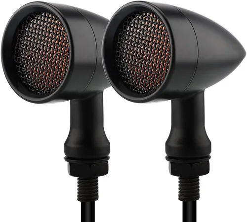 Vista 6 de TSUNG - Luz de señal direccional LED tipo bala para motocicleta, indicador pequeño, intermitente universal para la parte delantera y trasera