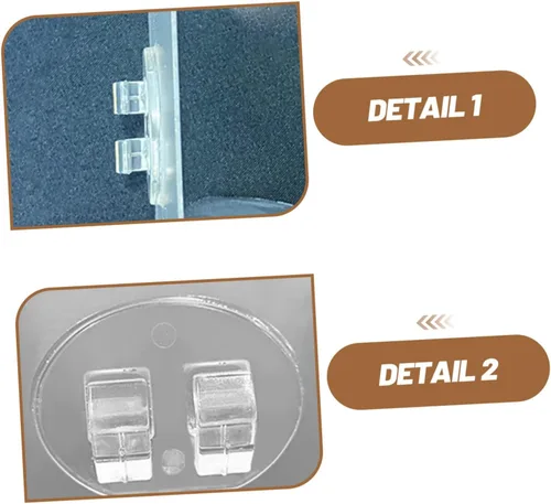 Vista 3 de 4pcs PE Adhesive Hooks, Detachable Wall Mount for Closet Bathroom