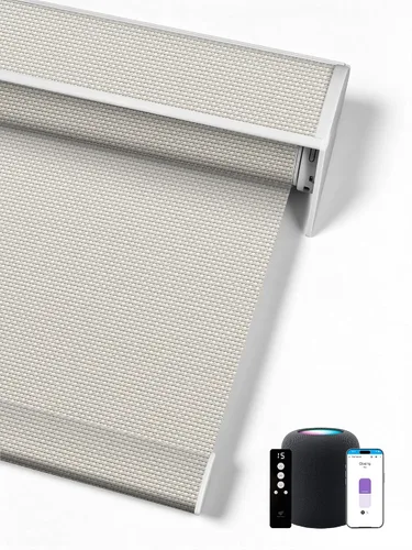 Vista 32 de SmartWings Persianas Enrollables Inteligentes Motorizadas con Filtro de Luz, Persianas Eléctricas con Control Remoto para Ventanas Compatibles