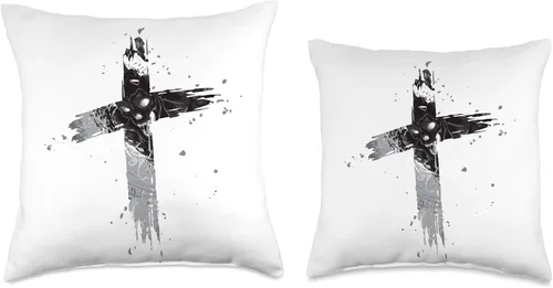 Vista 3 de Anti Religion Satan Luzifer 666 Lucifer Occult Gothic Throw Pillow