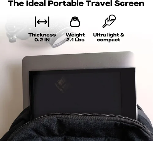 Vista 4 de Mobile Pixels Glance - Monitor portátil para laptop, pantalla FHD 1080P de 16 pulgadas, monitor portátil USB-C y HDMI, monitor de viaje