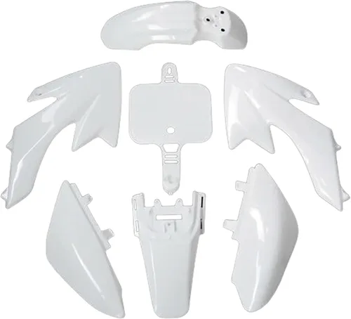 Vista 3 de Kit de pegatinas de carenado de guardabarros de plástico blanco para CRF50 110 125cc Dirt Pit Bike
