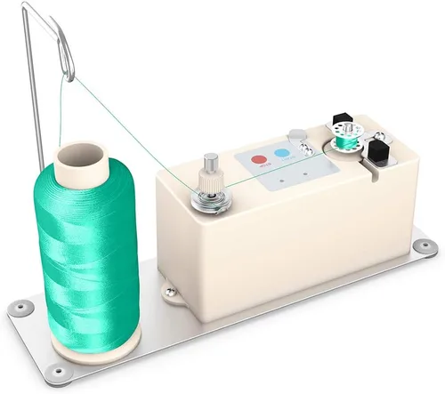 Vista 2 de XBA Bobinadora de bobina, bobinadora automática portátil, bobinadora de bobina eléctrica con soporte de hilo de carrete para máquinas de coser