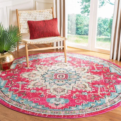 Vista 12 de Safavieh MAD473E - Tapete con diseño de medallón desgastado, bohemio elegante, colección Madison, no suelta pelos, fácil de cuidar, alto tránsito