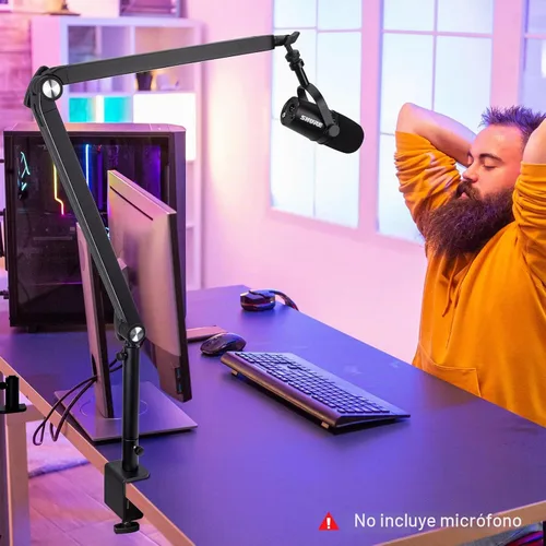 Vista 5 de Blue Yeti - Brazo Boom con tubo de extensión, brazo de micrófono compatible con Blue Yeti, soporte de micrófono de altura ajustable para HyperX