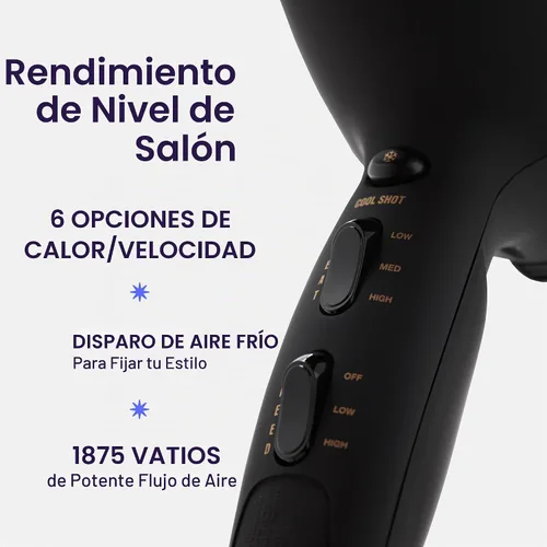 Vista 4 de Hot Tools Pro Artist 2100 Ionic Turbo - Secador de pelo, 1875 vatios