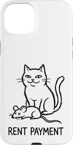 Vista 9 de Pago de alquiler Humor divertido gato para gato papá gato mamá caso para iPhone 17