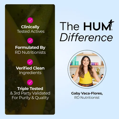 Vista 8 de HUM Suplemento de colágeno Love Skin - Péptidos de colágeno con ácido hialurónico y vitamina C para apoyar la piel firme y ayudar a minimizar