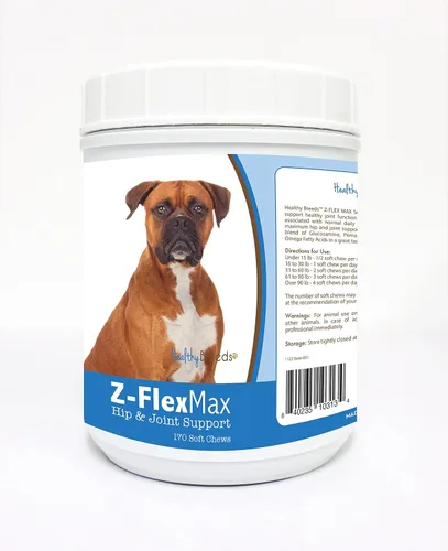 Vista 32 de Healthy Breeds Afghan Hound Z-Flex Max - Masticables suaves para cadera y articulaciones, 100